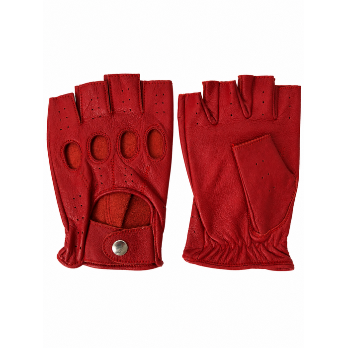 Swift Racing fingerlose Autofahrer handschuhe Rot Leder