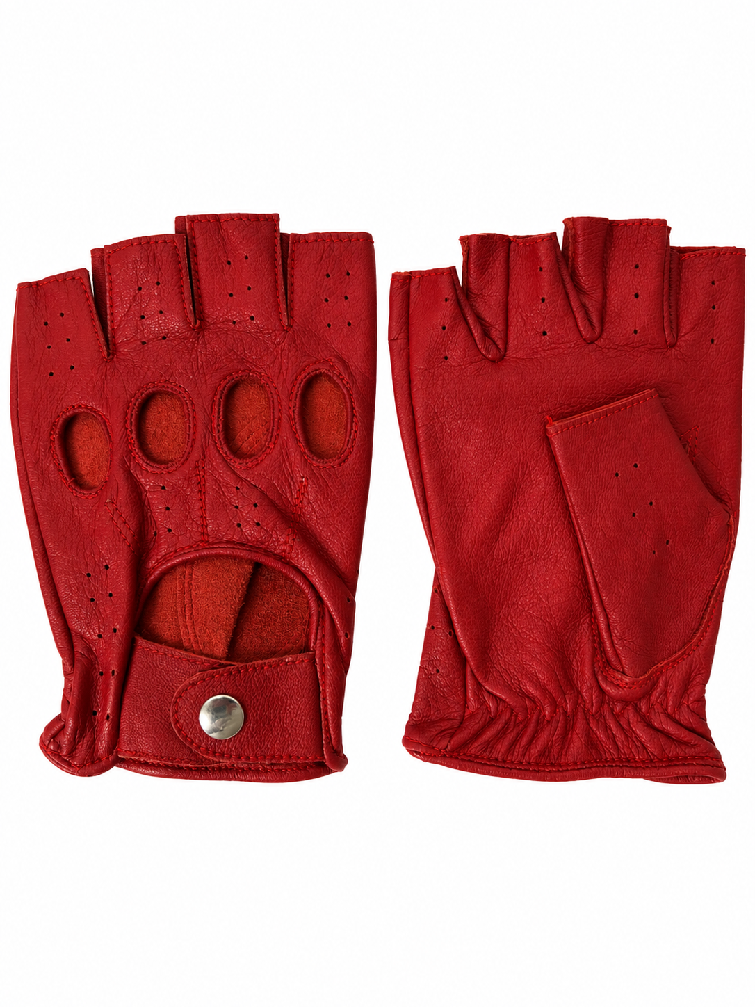 Swift racing vingerloze leren handschoenen rood
