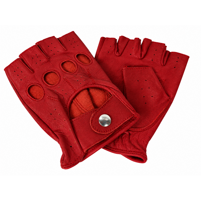 Swift Racing fingerlose Autofahrer handschuhe Rot Leder