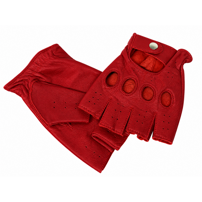 Swift Racing fingerlose Autofahrer handschuhe Rot Leder