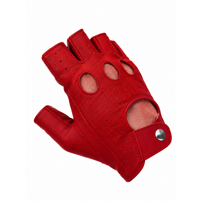 Swift Racing fingerlose Autofahrer handschuhe Rot Leder