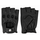 racing fingerless leather gloves black