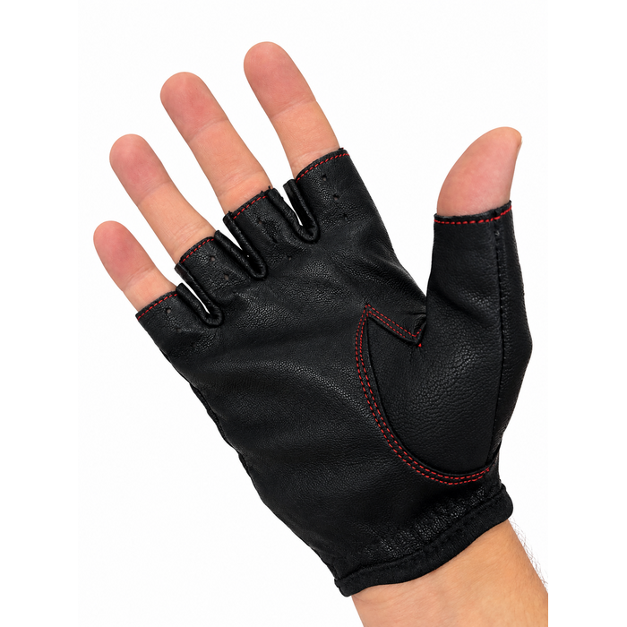 Vareno Brescia Fingerlose Leder Autohandschuhe Rot