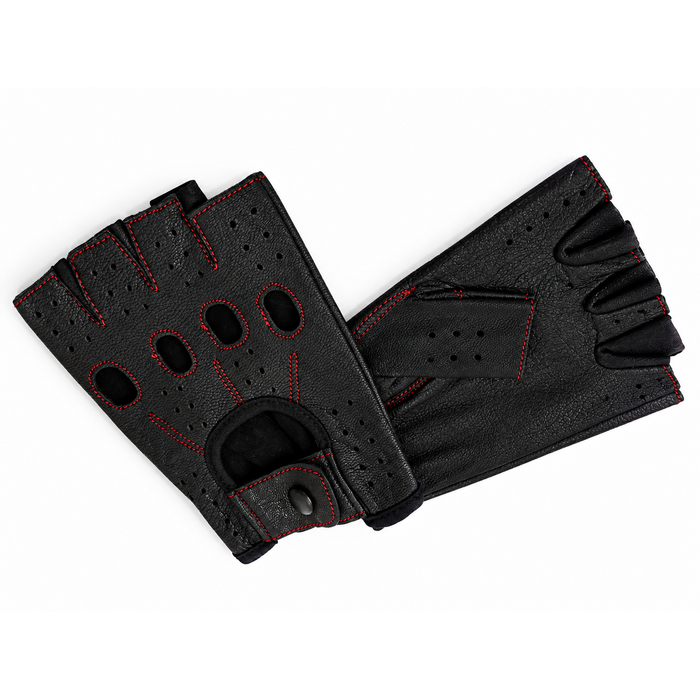 Vareno Brescia Fingerlose Leder Autohandschuhe Rot