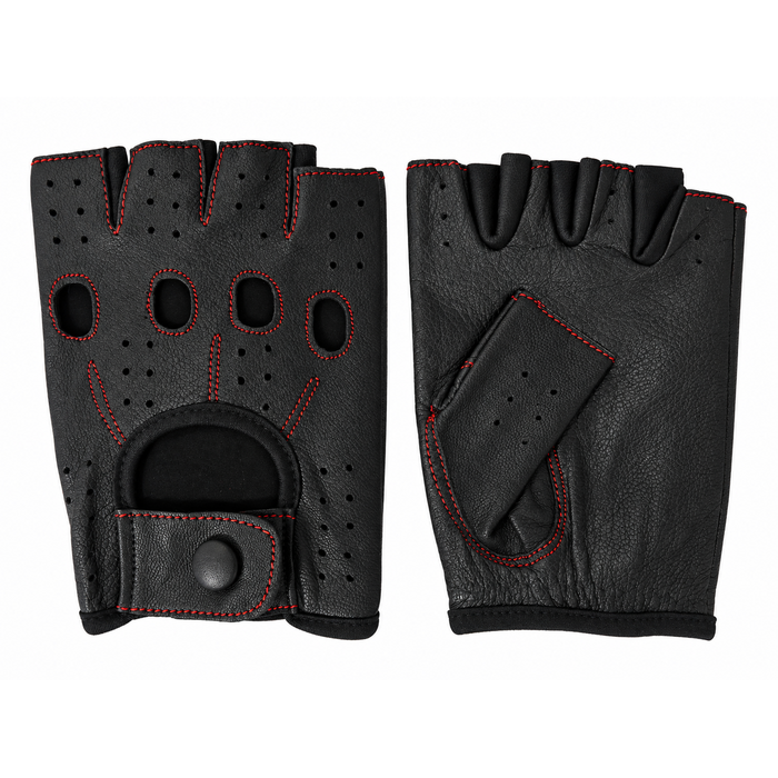 Vareno Brescia Fingerlose Leder Autohandschuhe Rot