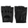Brescia fingerless leather driving gloves black