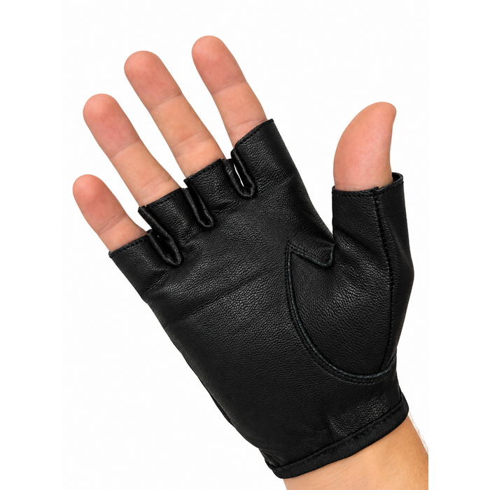 Vareno Brescia vingerloze leren handschoenen zwart
