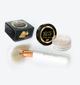 MaMo Sublime Dry Tanning Powder Medium Matte met optionele Shimmer & brush