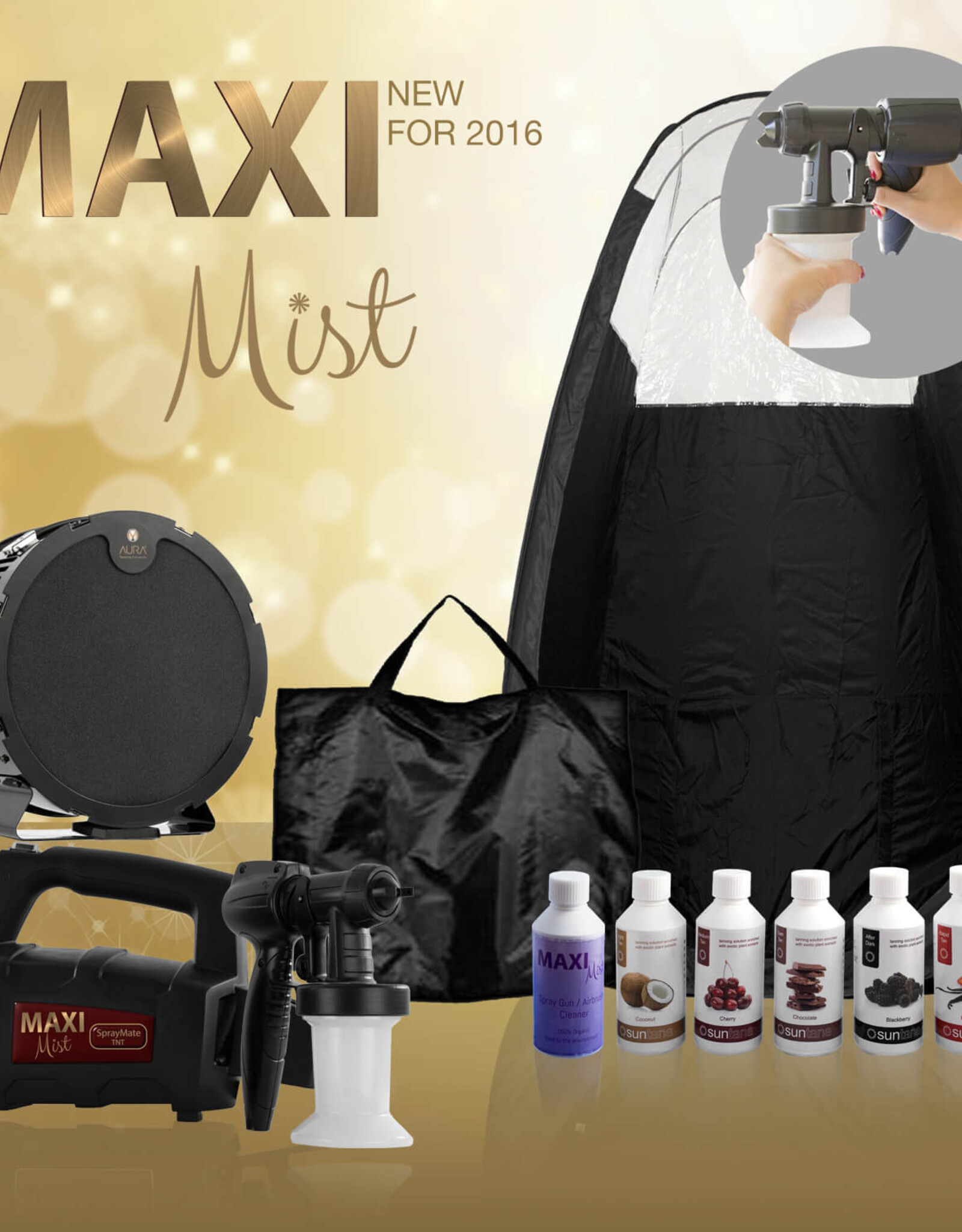 MaxiMist Starterspakket de LUXE Spraymate TNT MaxiMist HLVP  Spray Tan