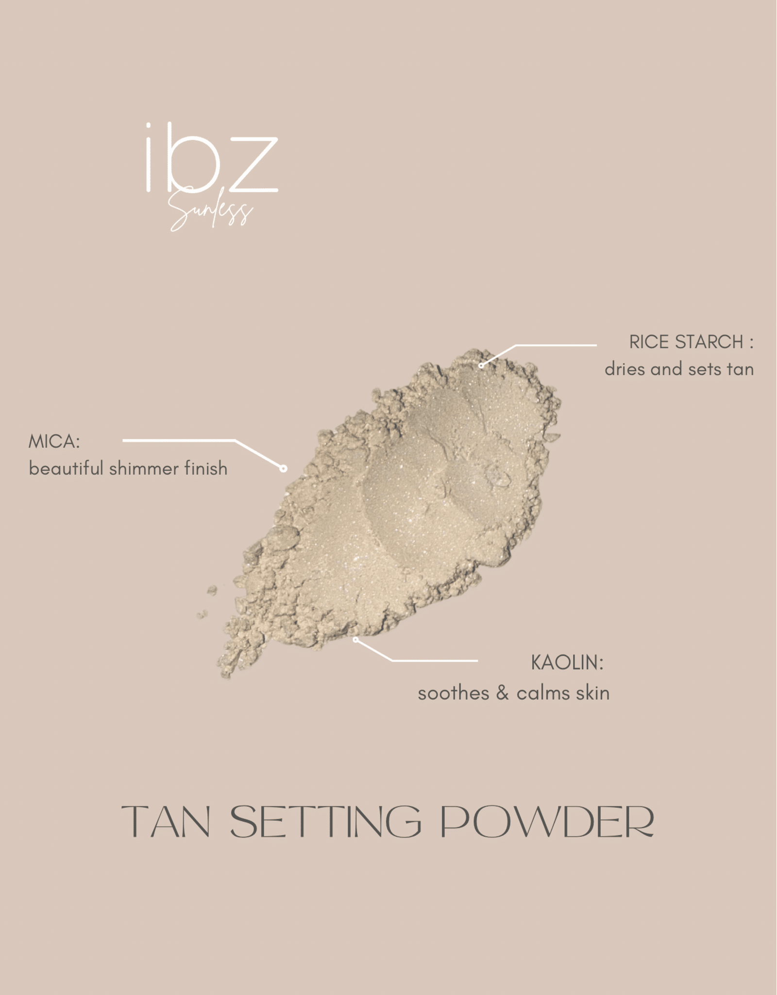 IBZ Sunless IBZ Setting/ finishing setting powder kleine verpakking  100gram