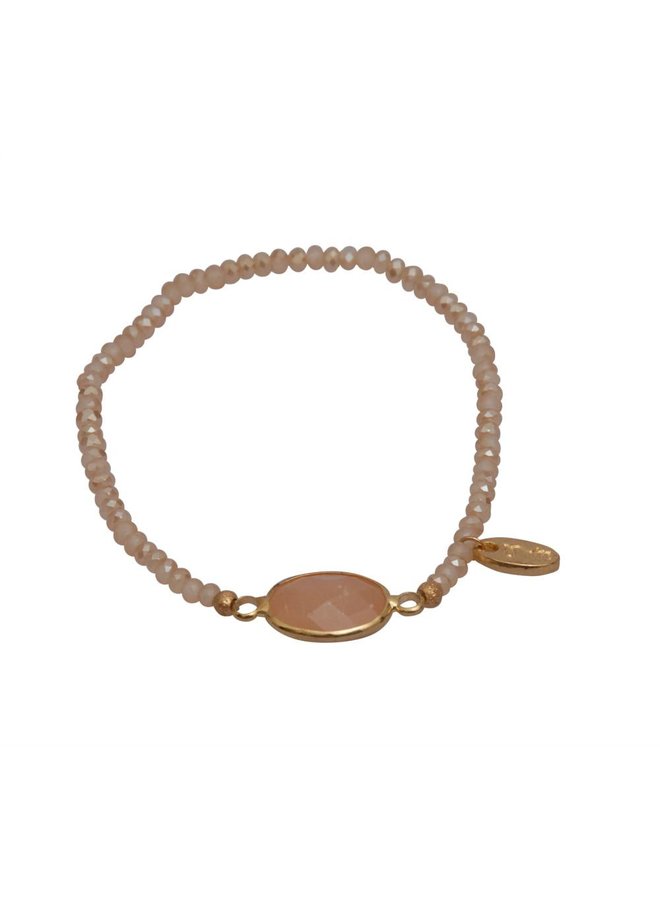 Embrace Cristal Stone bracelet - Oval Creme