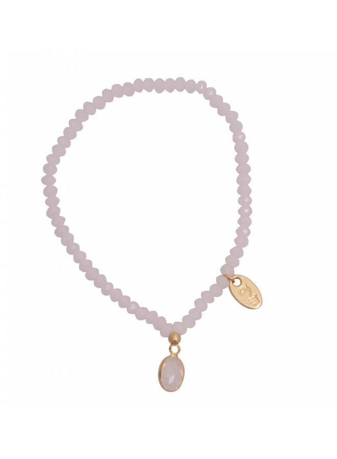 Embrace Cristal stone bracelet - Oval pink