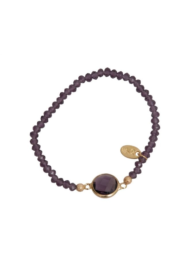 Embrace Cristal Stone bracelet - Circle Purple