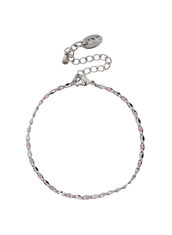 ONE DAY charity bracelet roze ( plated 14k geelgoud  of  witgoud)