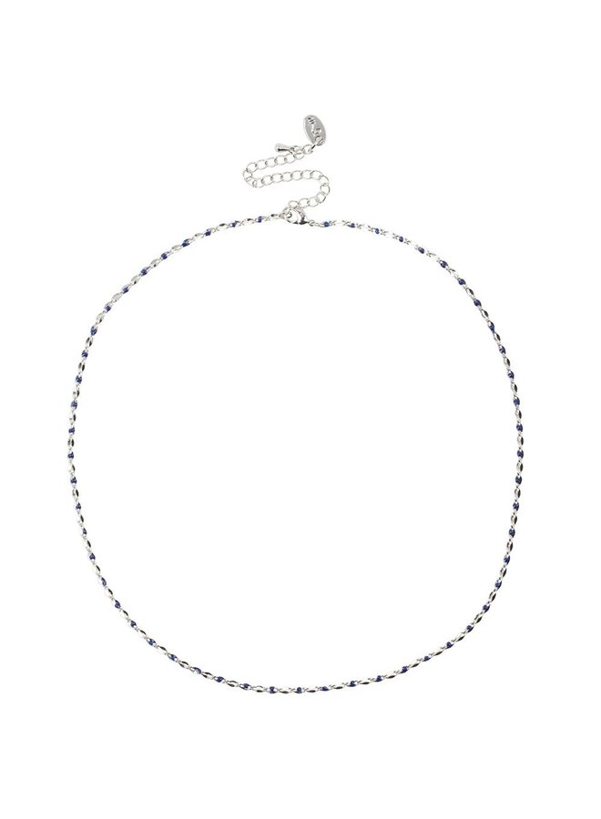 ONE DAY charity ketting blauw  ( 14k plated  geel goud of wit goud)