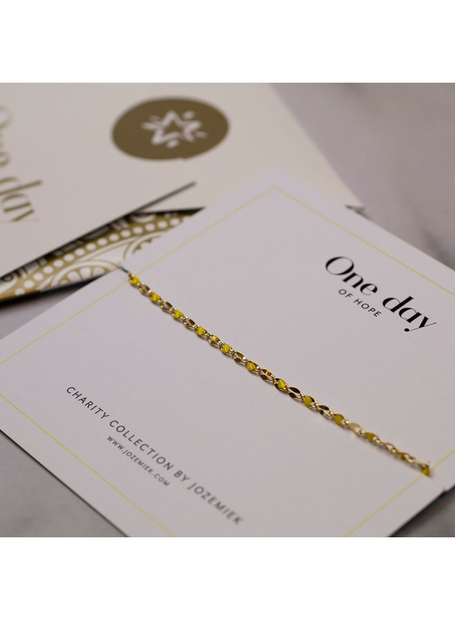 ONE DAY charity bracelet yellow (14k yellow gold or white gold plated)