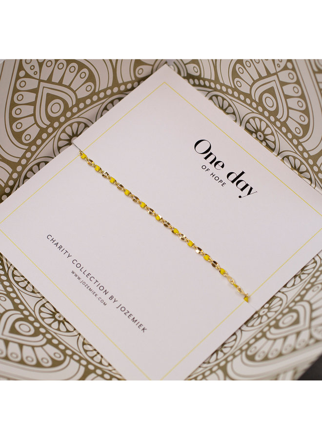 ONE DAY charity bracelet yellow (14k yellow gold or white gold plated)