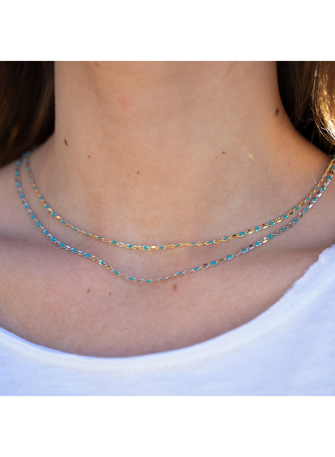 ONE DAY charity necklace aqua