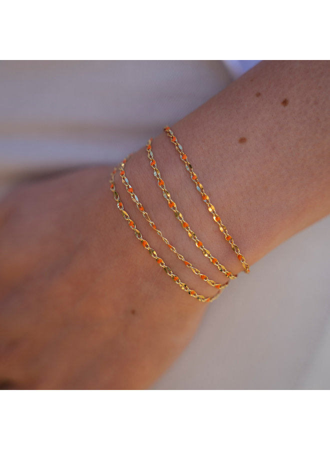 ONE DAY Charity Armband orange (14 Karat Gelbgold oder Weißgold)