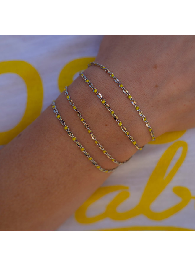 ONE DAY charity bracelet geel ( plated  14k geelgoud  of  witgoud)