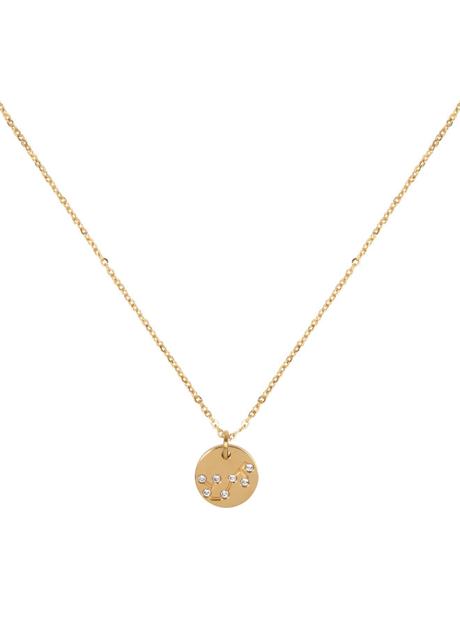 Jozemiek Skorpion-Halskette, Edelstahl mit 18 Karat Gold überzogen, mit Geschenkkarte