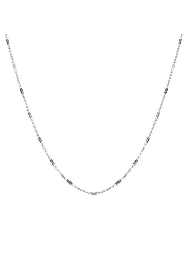 Jozemiek Halskette mit Buchstabe X Edelstahl, Silber