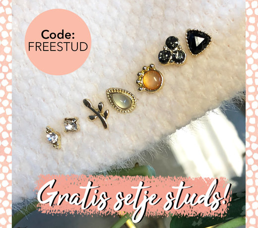 This week you will receive free stud earrings with your order