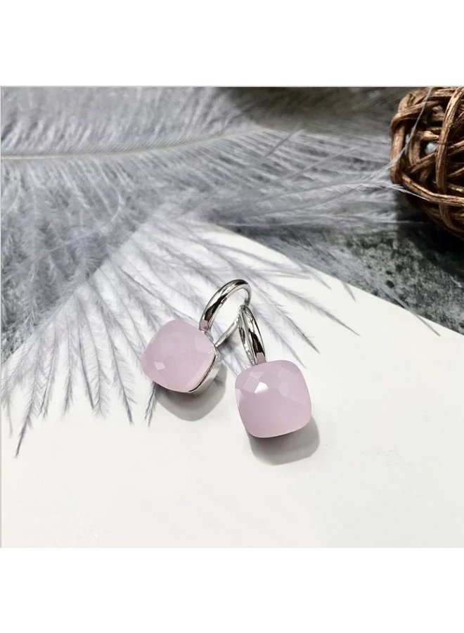 Jozemiek Stone Earring- zacht roze
