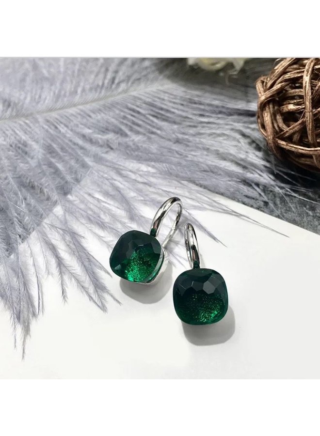 Jozemiek Stone Earring- donker groen