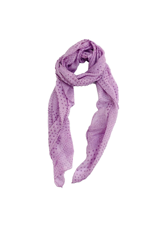 Scarf with dots - Purple