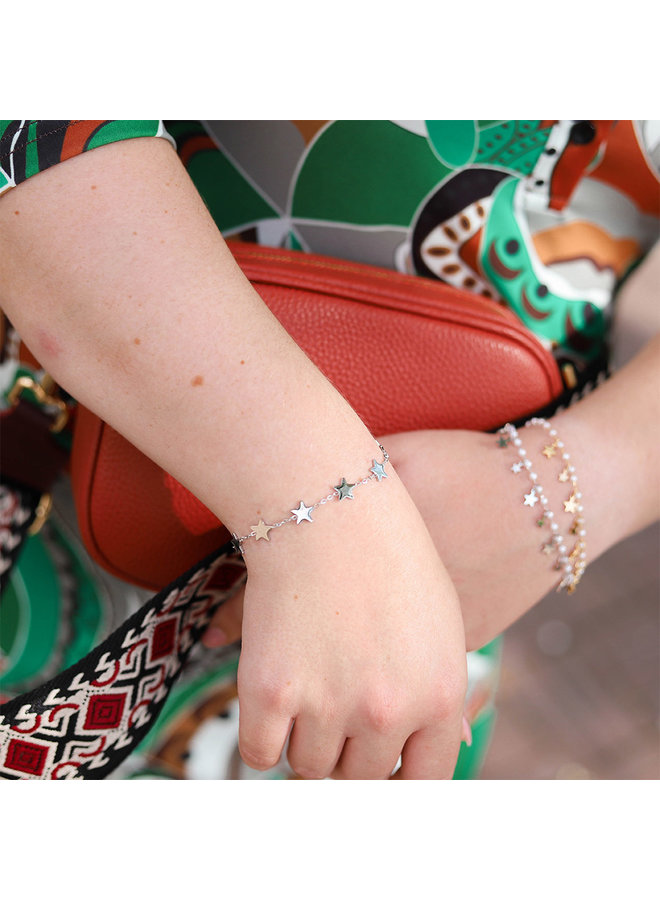 Jozemiek Stainless steel bracelet with stars