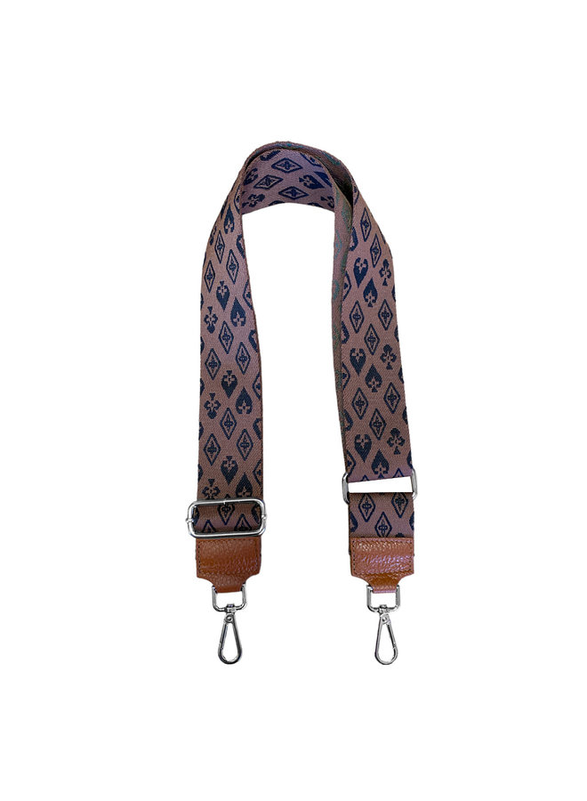 Jozemiek Shoulder strap - cognac silver