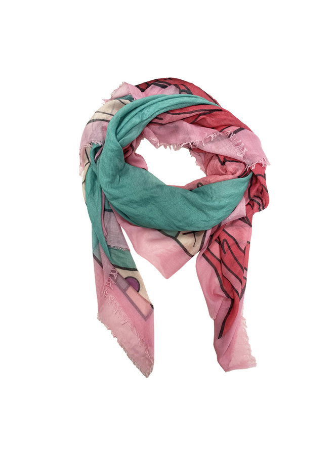 Digital print scarf - Paulina