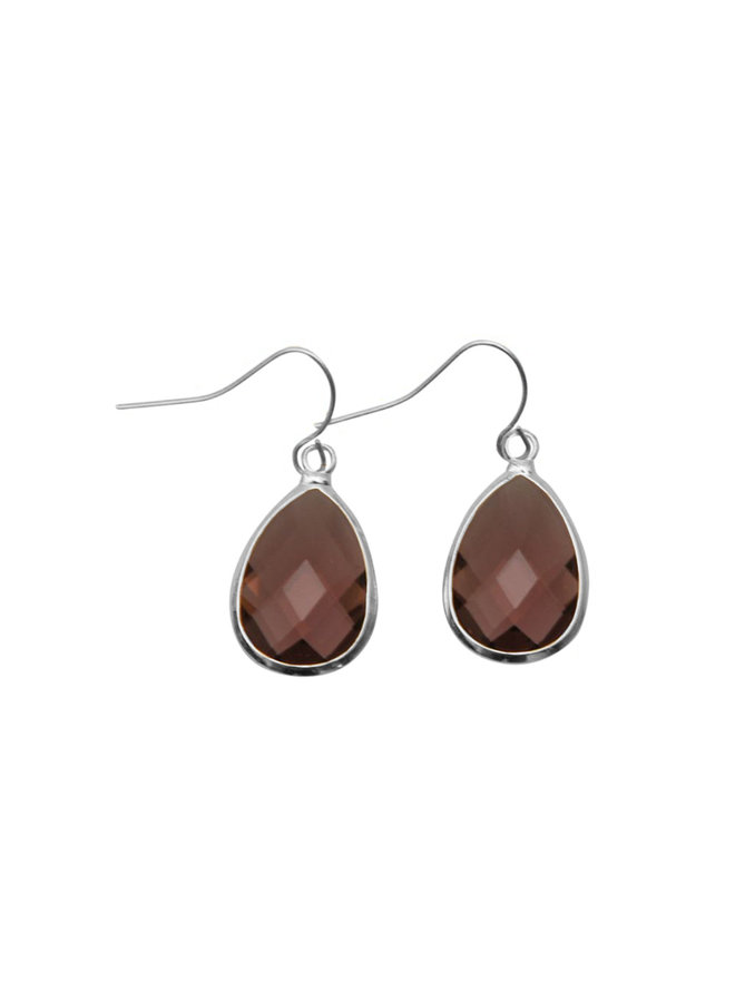 Teardrop earring medium - Marsala