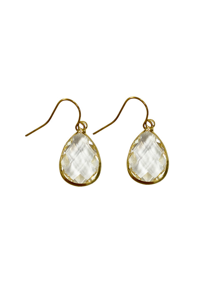 Dare to be fabulous Teardrop earring medium - Transparent