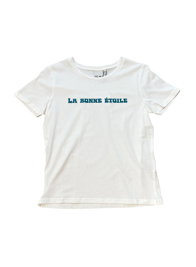 ICHI- T-shirt Chamomile - Cloud dancer