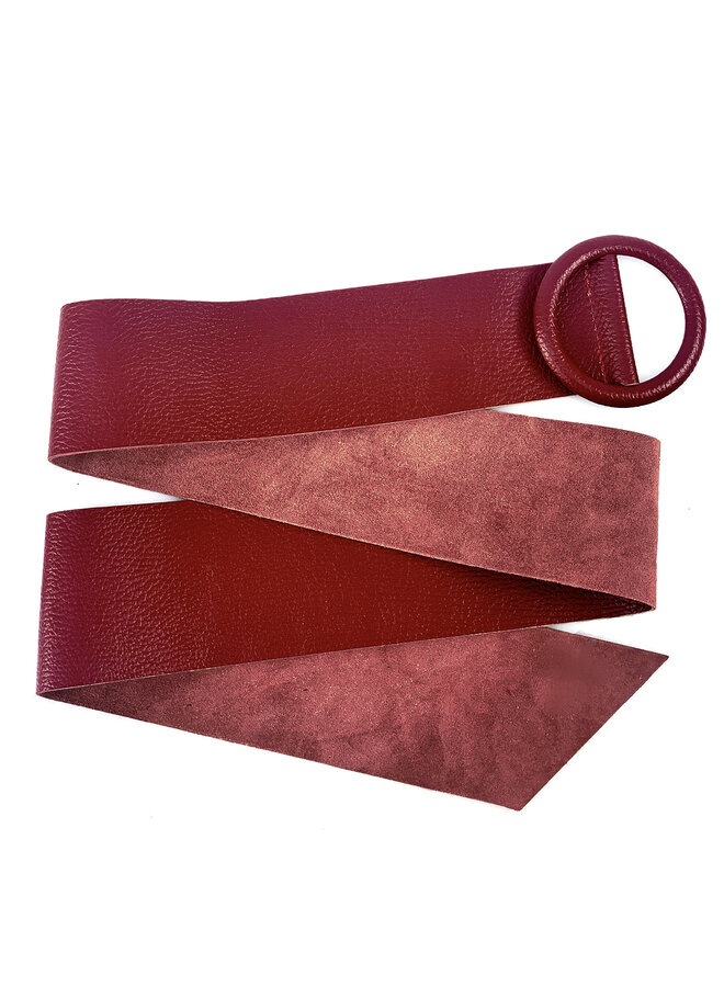 Jozemiek Leather waist belt Floor - Dark red