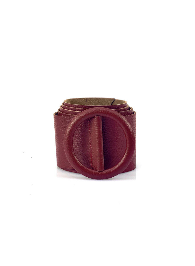 Jozemiek Leather waist belt Floor - Dark red