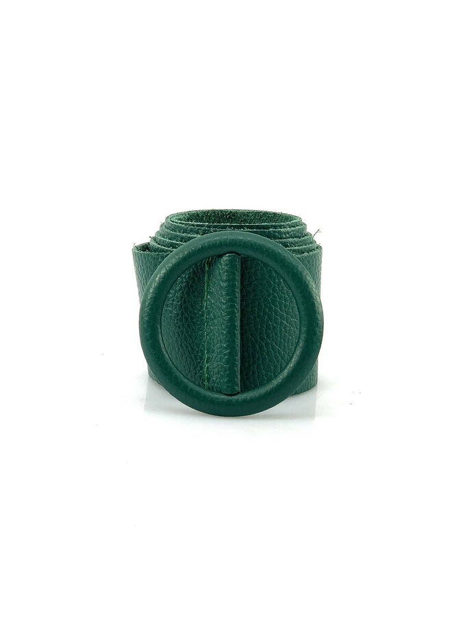 Jozemiek  Leren taille riem Floor - Wintergroen