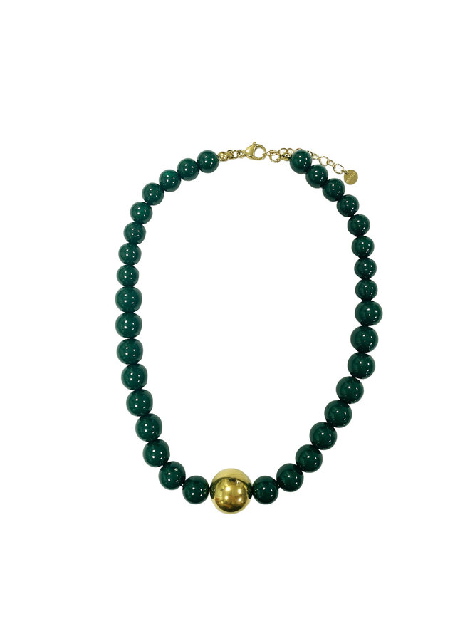 Jozemiek Balls bead necklace - Green