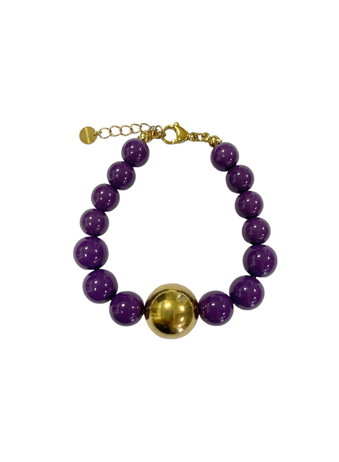 Jozemiek Balls beaded bracelet - Purple