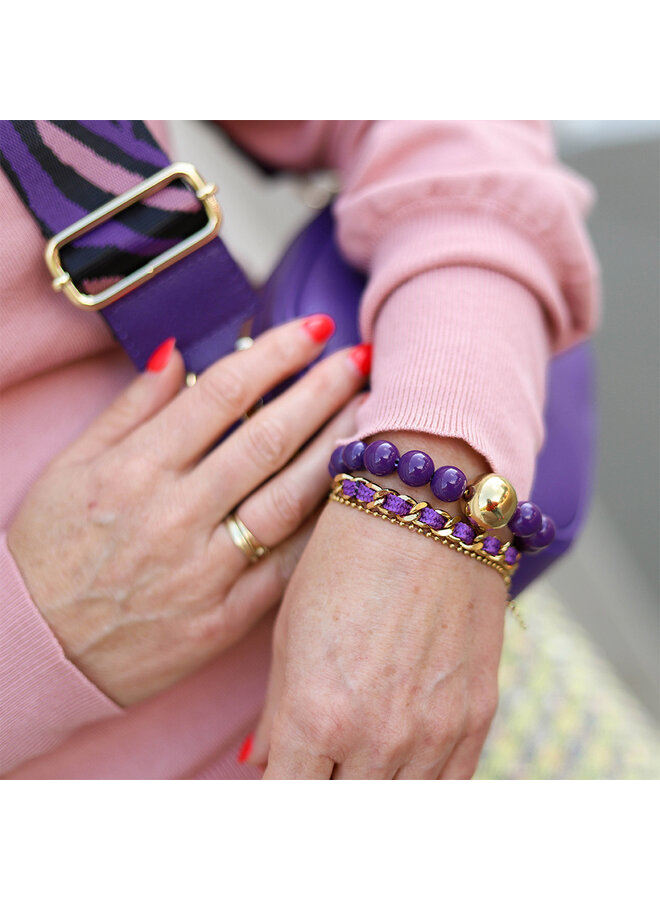 Balls bead bracelet - Purple