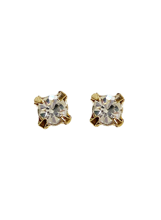 Vintage stud oorbel - Goud of Zilver