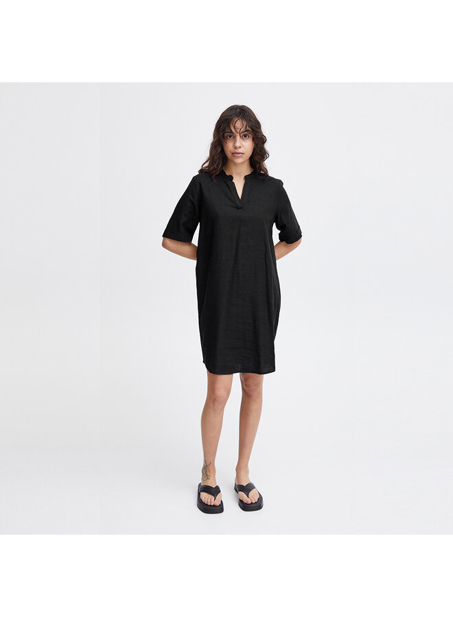 ICHI - Dress Lino - Black