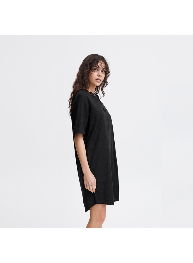 ICHI - Dress Lino - Black