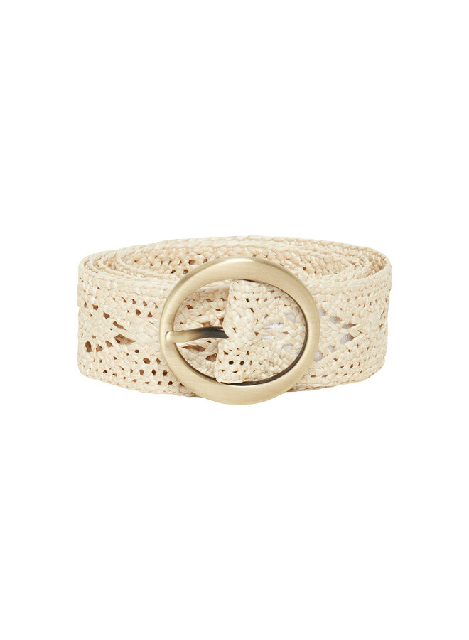 ICHI - Knitted  riem Fleenie  - Birch Beige