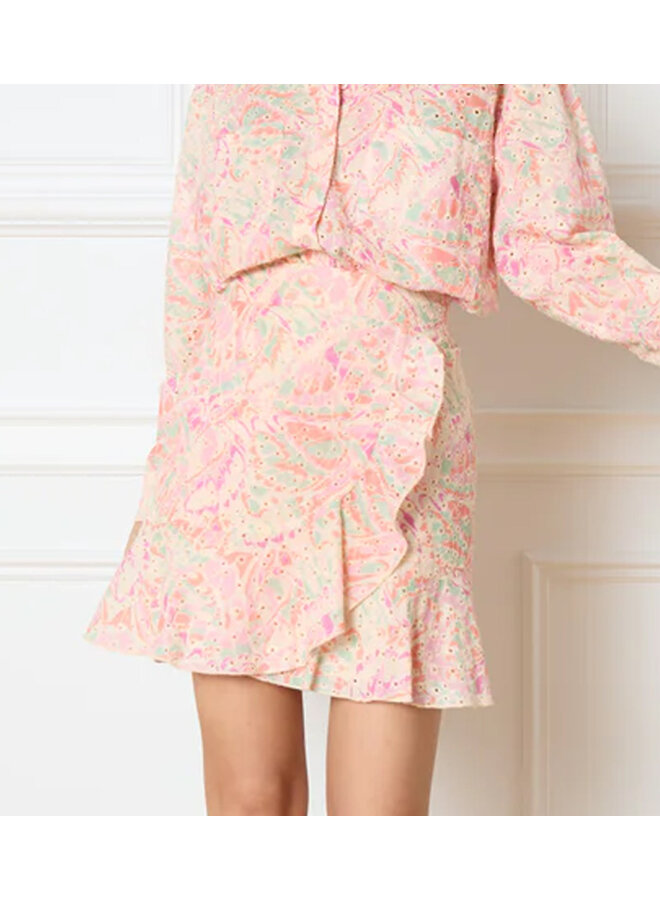 Broiderie skirt MILA - Soft Pink