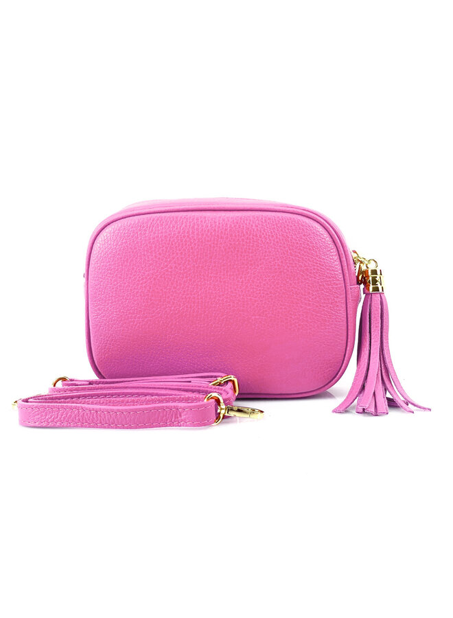 Leren tas Paris - Hot Pink