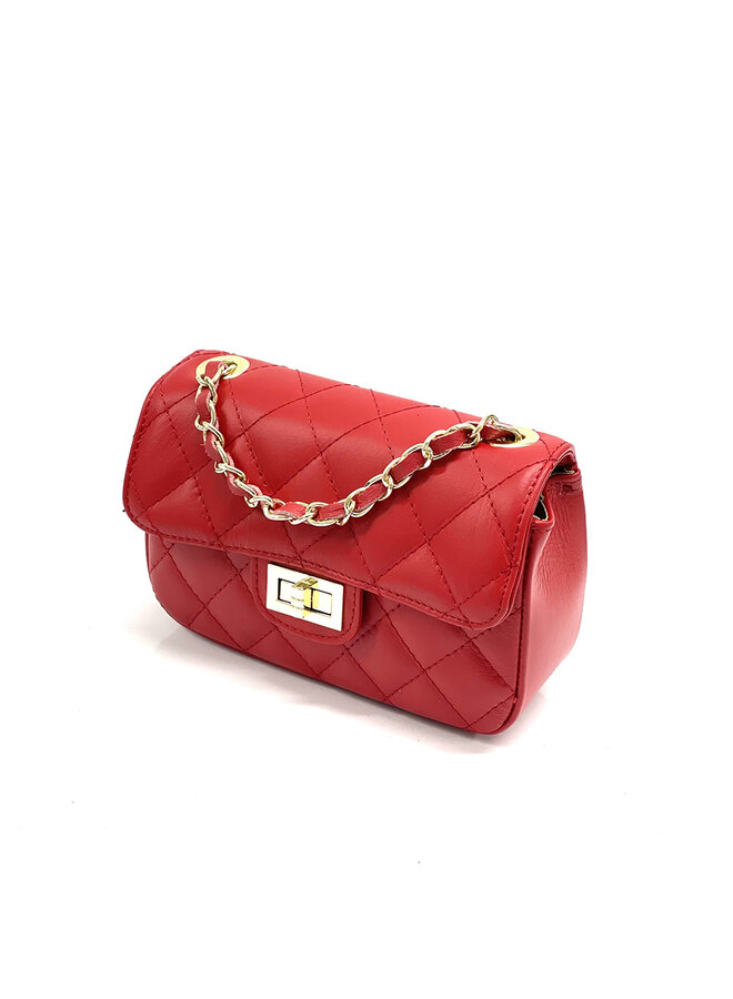 JZMK leren tas Rome - Rood