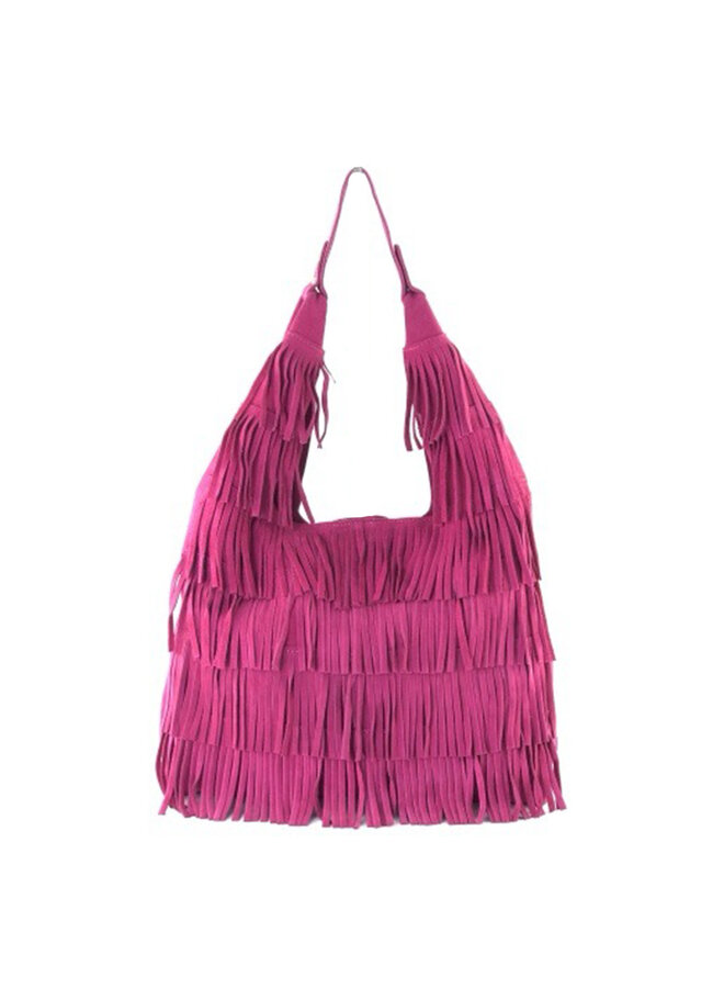 JZMK suede leather bag Annabelle - Fuchsia